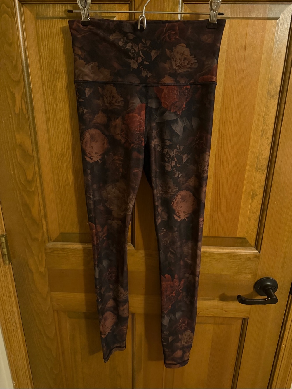 Athleta Elation High-Rise Dark Floral Cozy Leggings XS